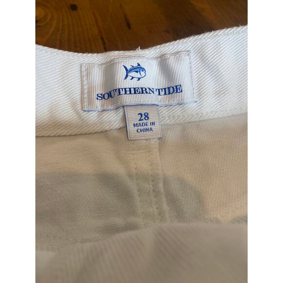Southern Tide White Denim Mini Skirt Sz 28 - Picture 3 of 5